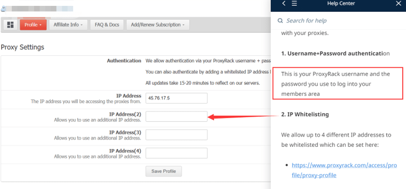 IP whitelist