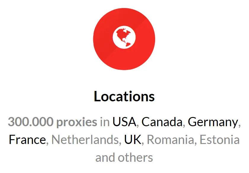 Location of mexela proxy servers