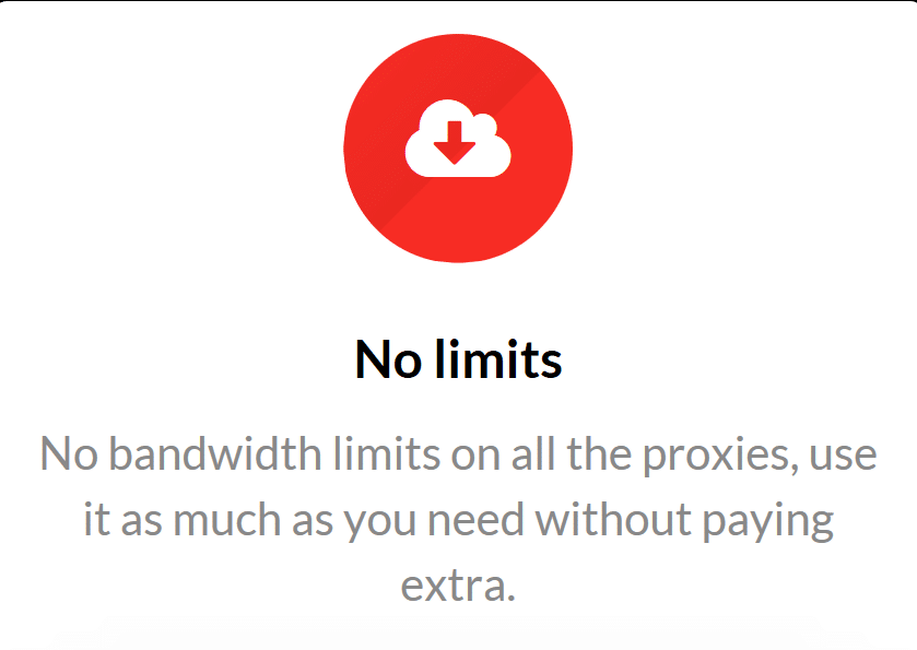 Unlimited bandwidth