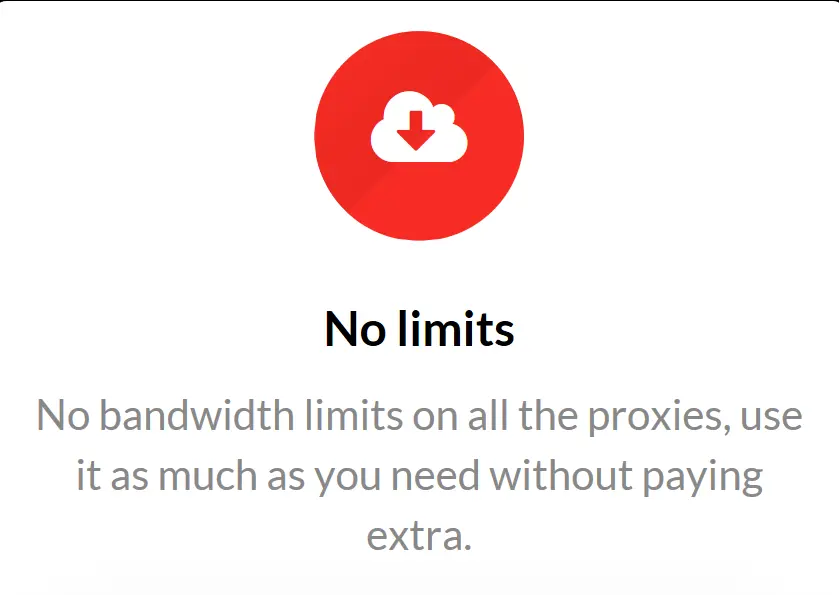 Unlimited bandwidth
