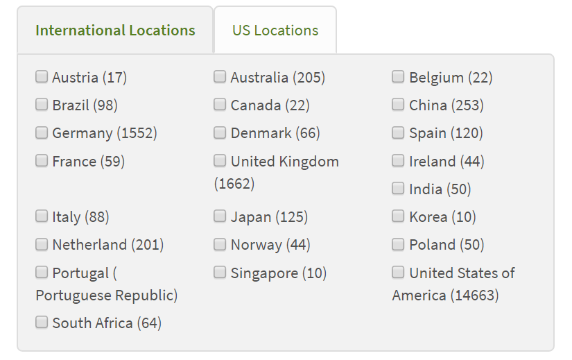 Choose GEO locations