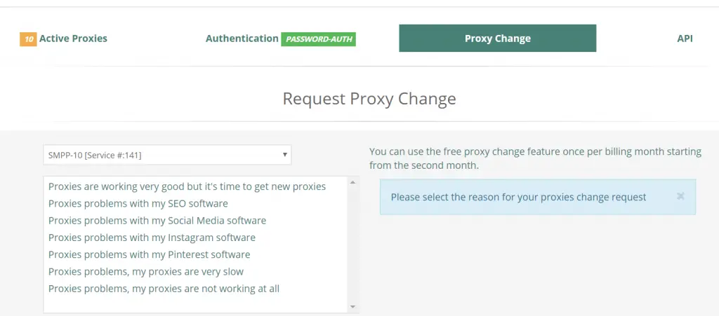 IPLease Proxy Change Request