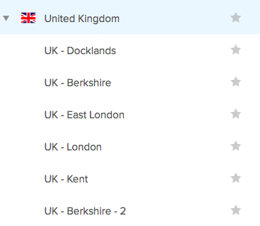 UK Servers on ExpressVPN Portal