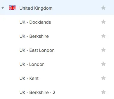 UK Servers on ExpressVPN Portal