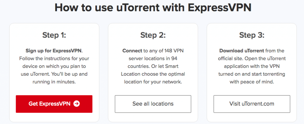 用于 ExpressVPN 的 uTorrent 说明