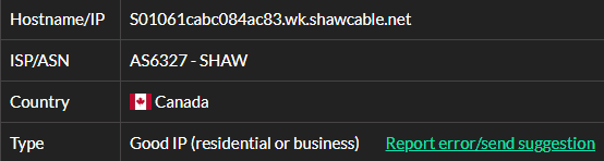 CA IP3-24.67.69.170 location