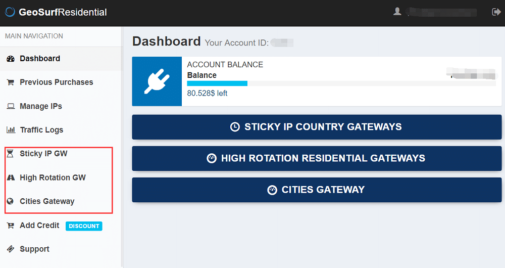 Overview on Control panel