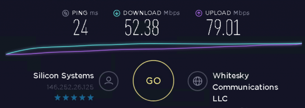 Speed test to 146.252.26.125