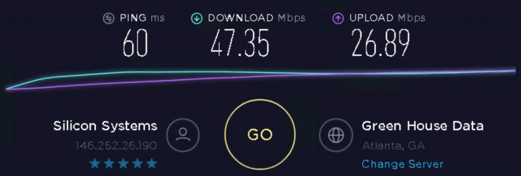 Speed test to 172.241.169.146