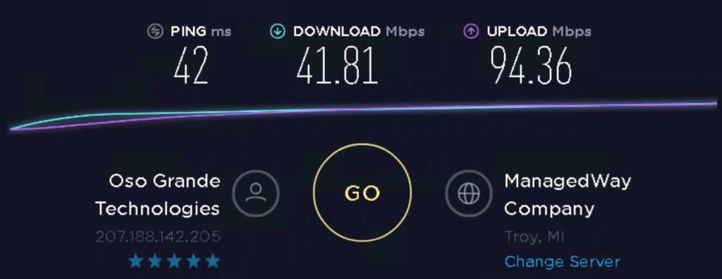 Speed test to 207.188.142.242