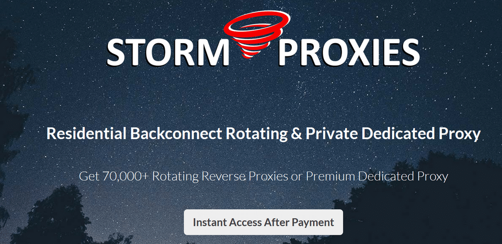 Storm proxies for scraping