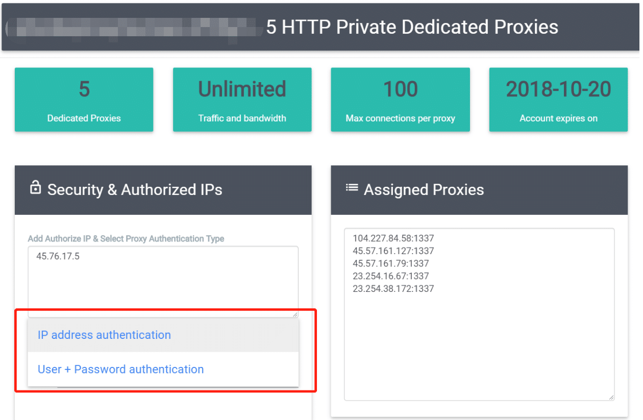 Authorizing IPs