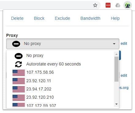 BP proxy switcher Chrome Add-on