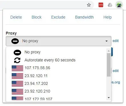 BP proxy switcher Chrome Add-on