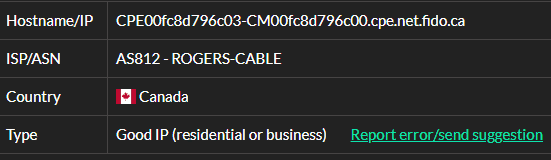 CA IP2 - 72.140.103.234 ISP test