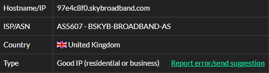 GB IP3 - 151.228.200.240 ISP test