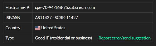 IP1 - 70.94.168.75 ISP 测试