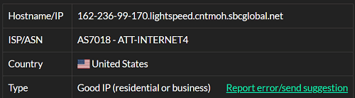 IP2-162.236.99.170 ISP test