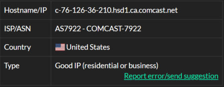 IP9- 76.126.36.210 ISP 测试