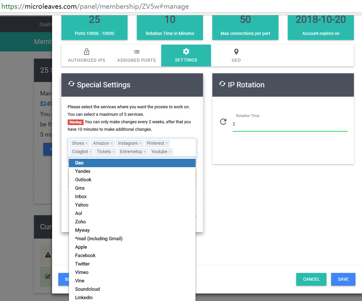 Special Backconnecting Residential Proxies Settings