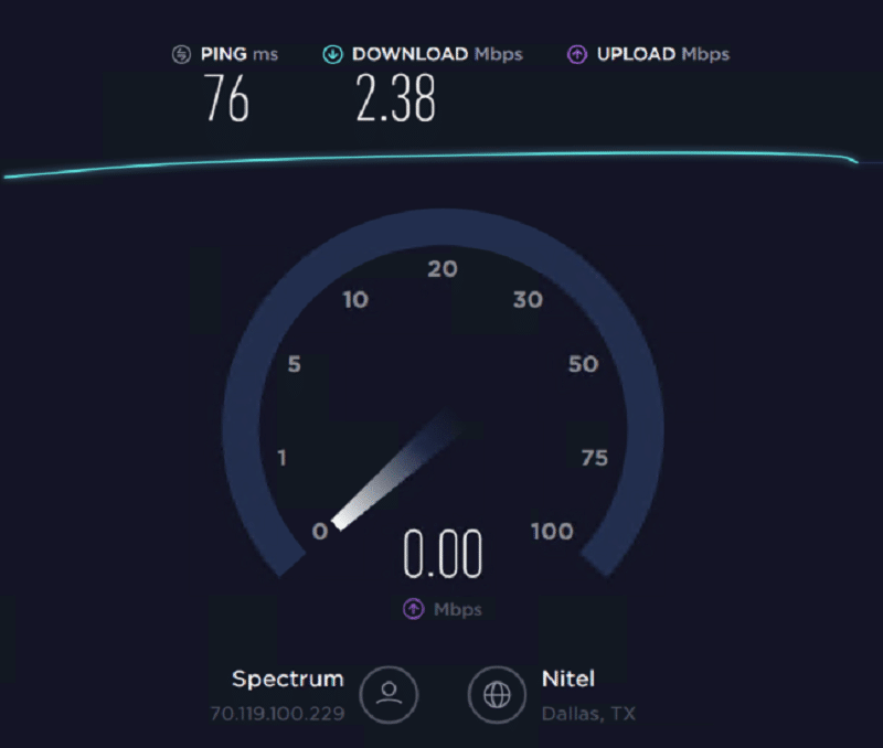 Speed Test of Stromproxies Residential IP 8