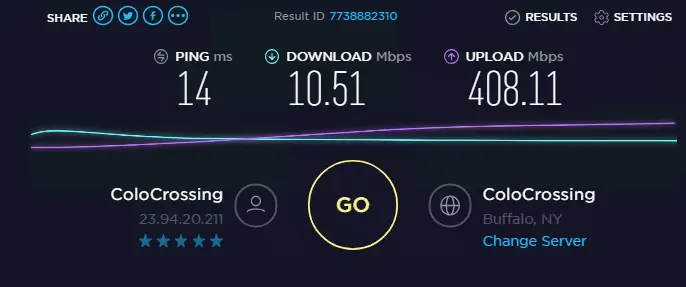 Speed test with proxies ip 9