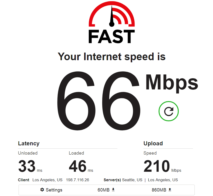 Speed test with proxies ip1