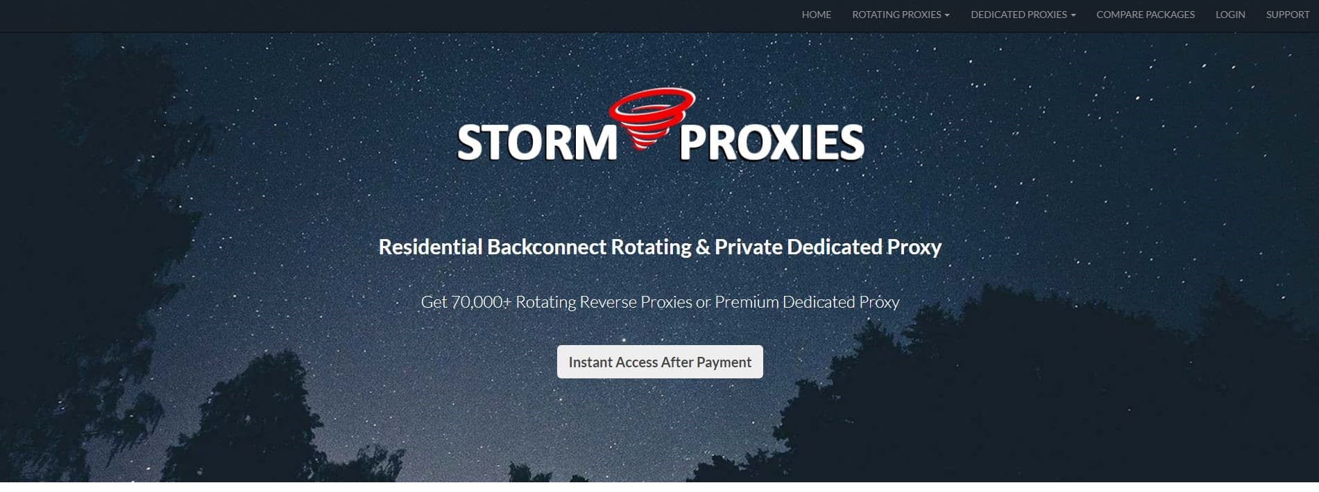 Storm Proxies Homepage2