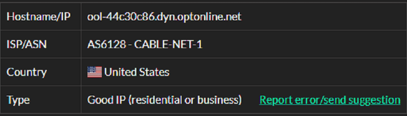 Stormproxies ISP test ip1