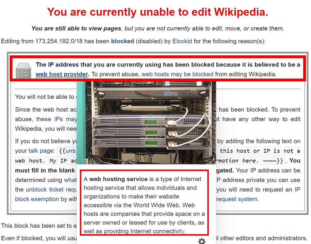 Datacenter IP blocked by wikimedia