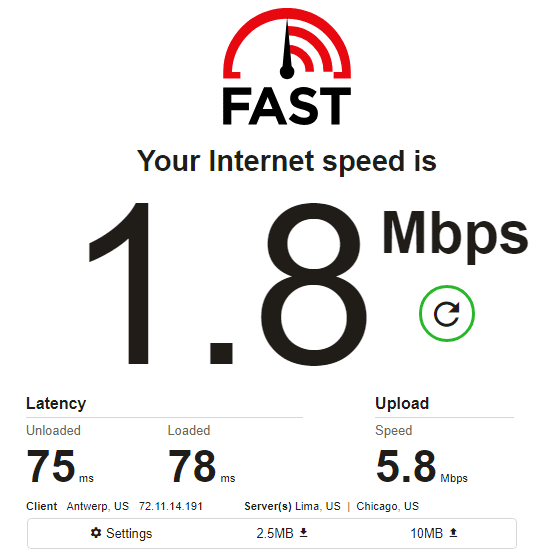 网件速度测试 ip9