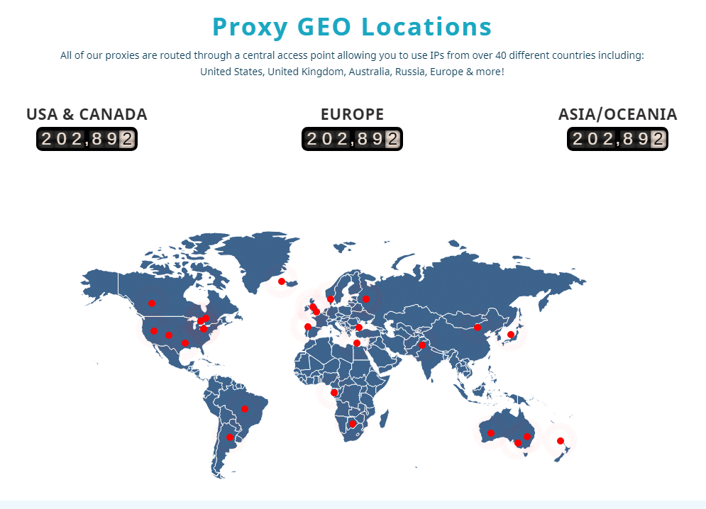 Proxyrack Proxy Locations
