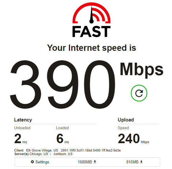 Speed test on VPS