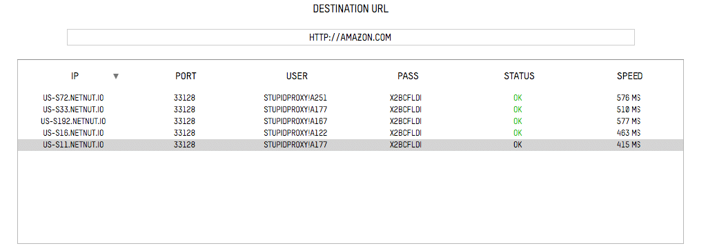 Netnut Sticky 代理网关测试亚马逊网站