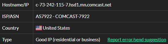 Local Proxies isp test ip 1