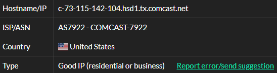 Local Proxies isp test ip 3