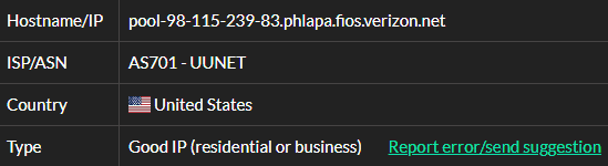 Local Proxies isp test ip 4