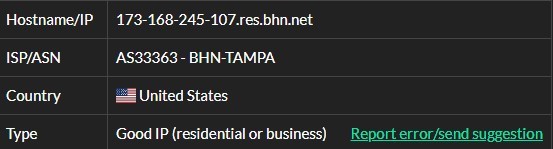 Icedoutproxies Residential ISP tests ip 2