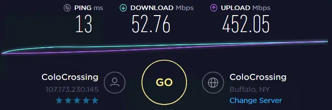 Speed test with ip 7
