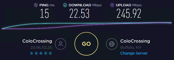 Speed test with ip 9