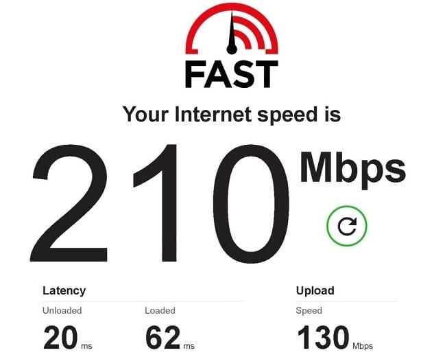 speed test of Icedoutproxies Residential ip 1