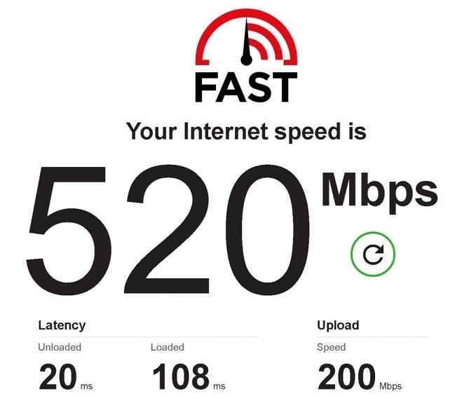 speed test of Icedoutproxies Residential ip 2