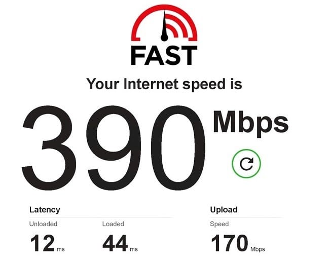 speed test of Icedoutproxies Residential ip 4