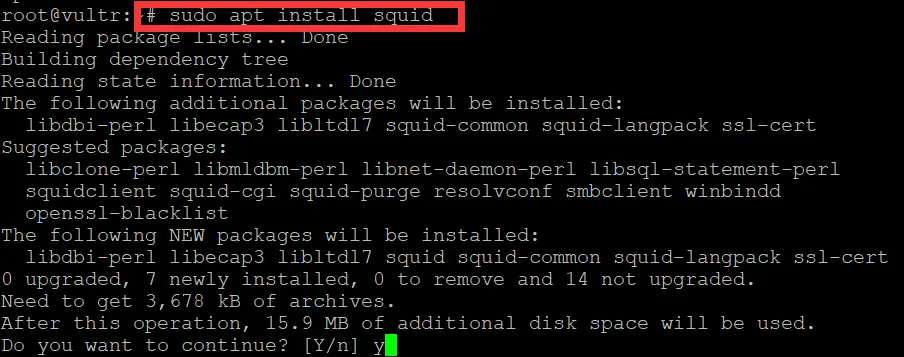 install squid proxy