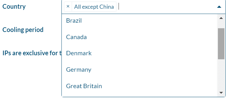 More Locations of static residential IP proxies