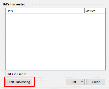 harvesting URL