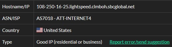  Infatica ISP 测试 ip7