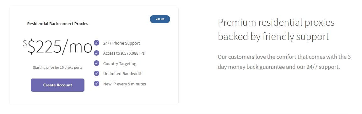 Pricing of Flipnode proxies