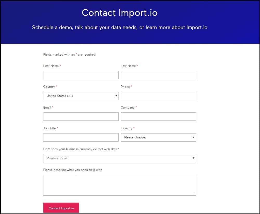 import.io Support