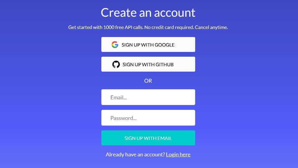 signup process api